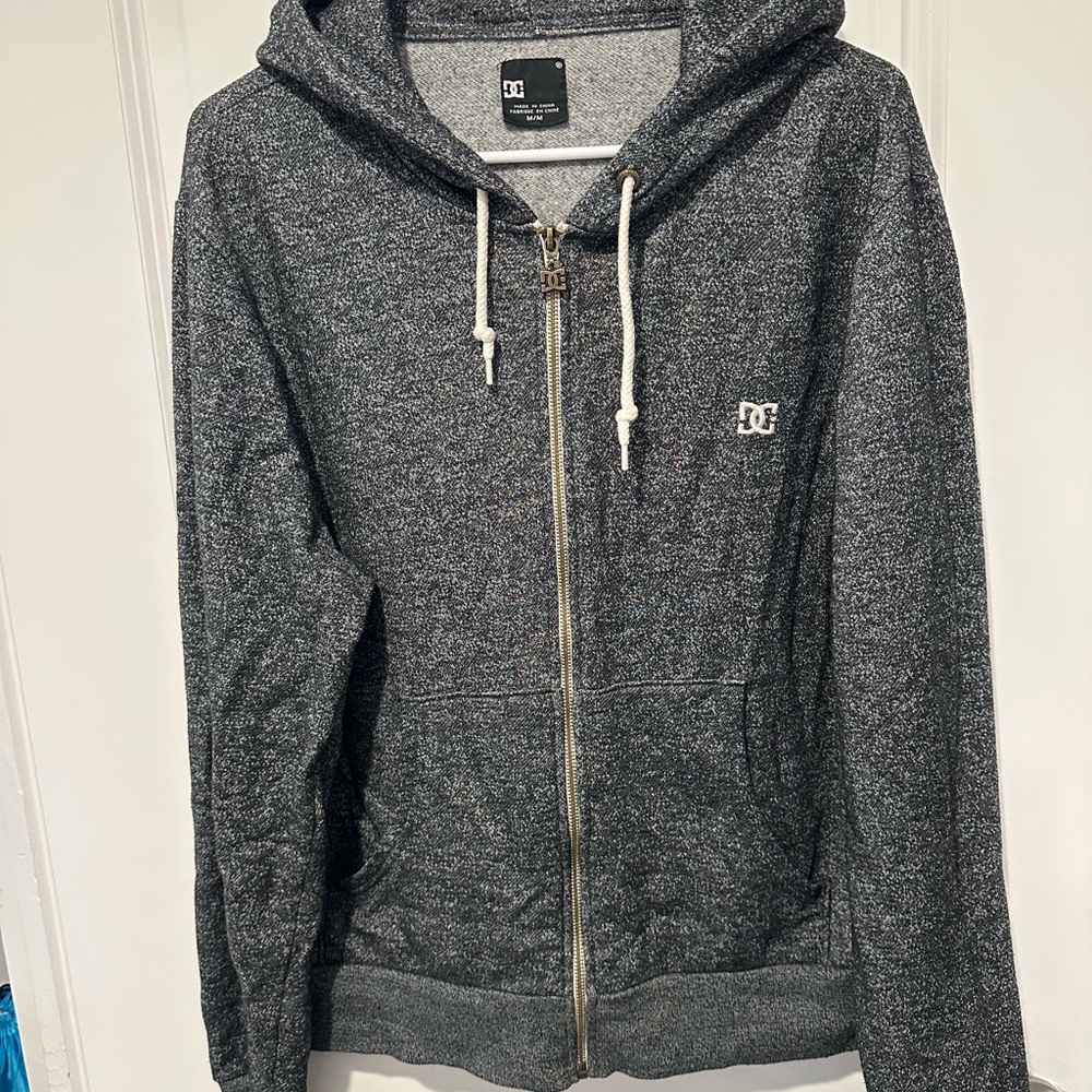 DC Gray Zip-Up Hoodie Medium
